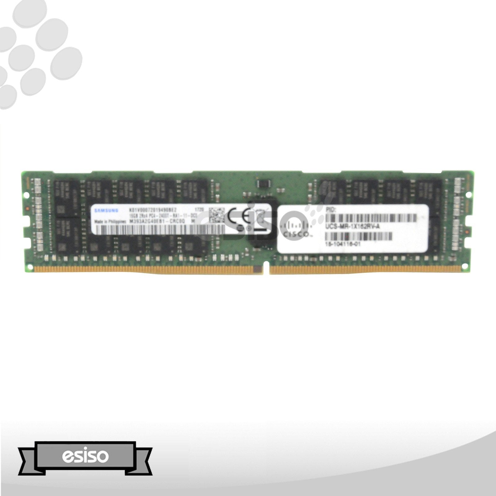 15-104116-01 UCS-MR-1X162RV-A CISCO 16GB 2R1X PC4-2400T DDR4 MEMORY (1x16GB)
