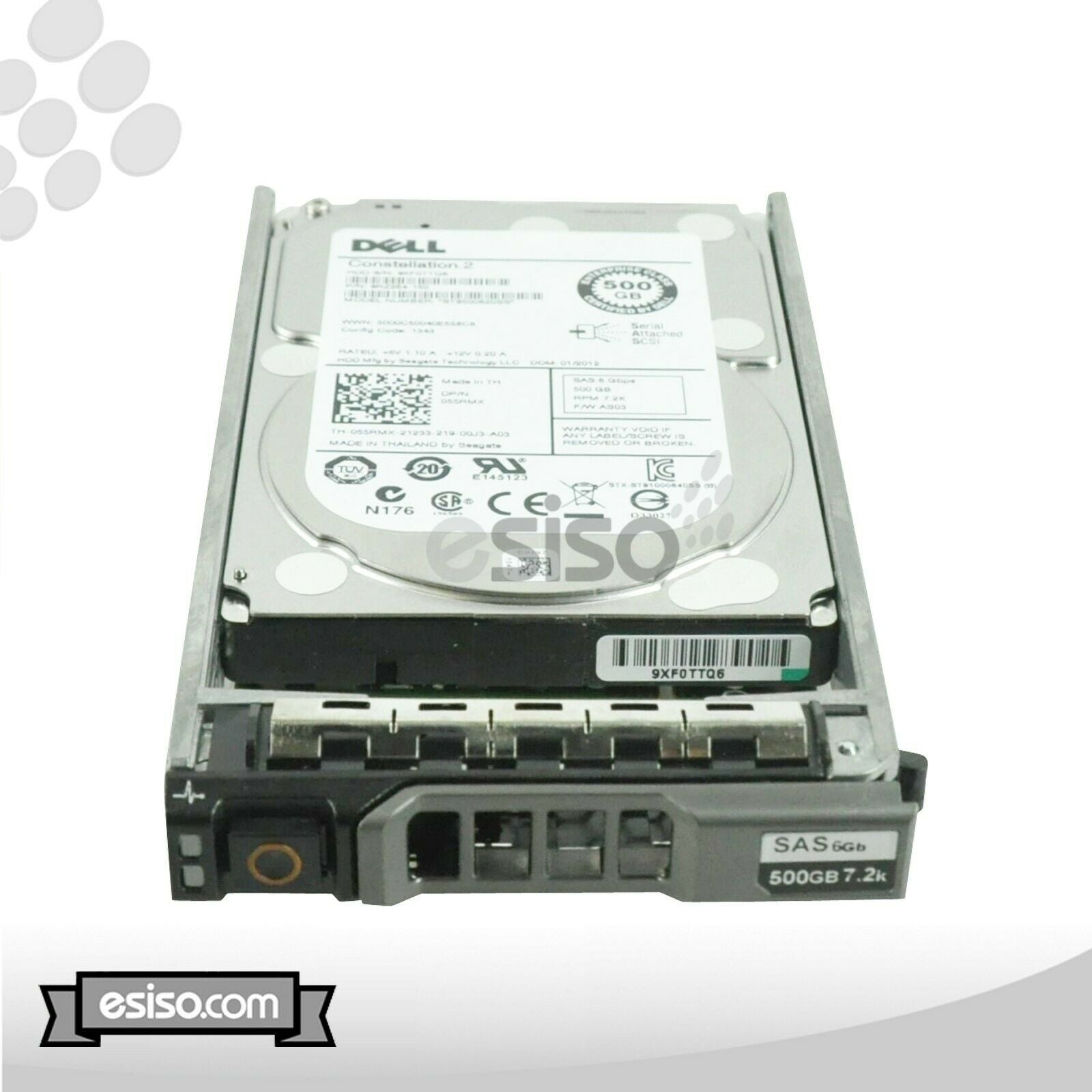55RMX 055RMX ST9500620SS DELL 500GB 7.2K SFF SAS HDD FOR M605 M610 M710 M915
