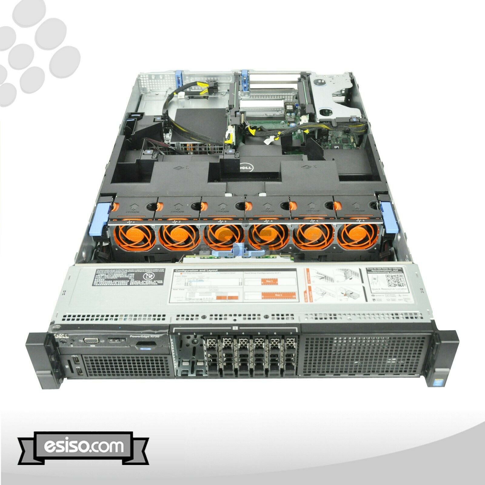 DELL POWEREDGE R730 8SFF 2x 12 CORE E5-2670V3 2.3GHz 512GB RAM H730 NO HDD