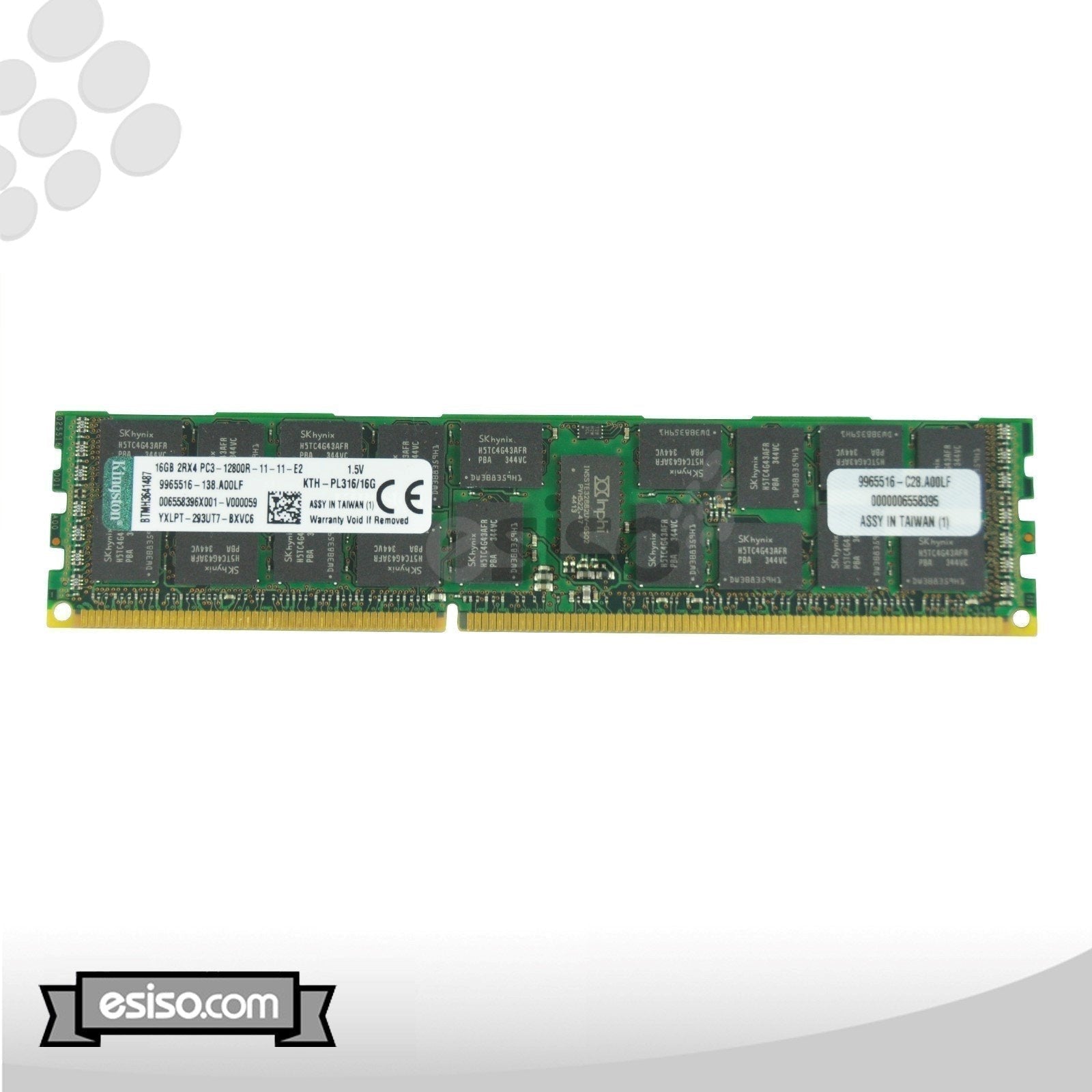 KTH-PL316/16G KINGSTON 16GB 2RX4 PC3-12800R 1.5V DDR3 MEMORY MODULE (1X16GB)