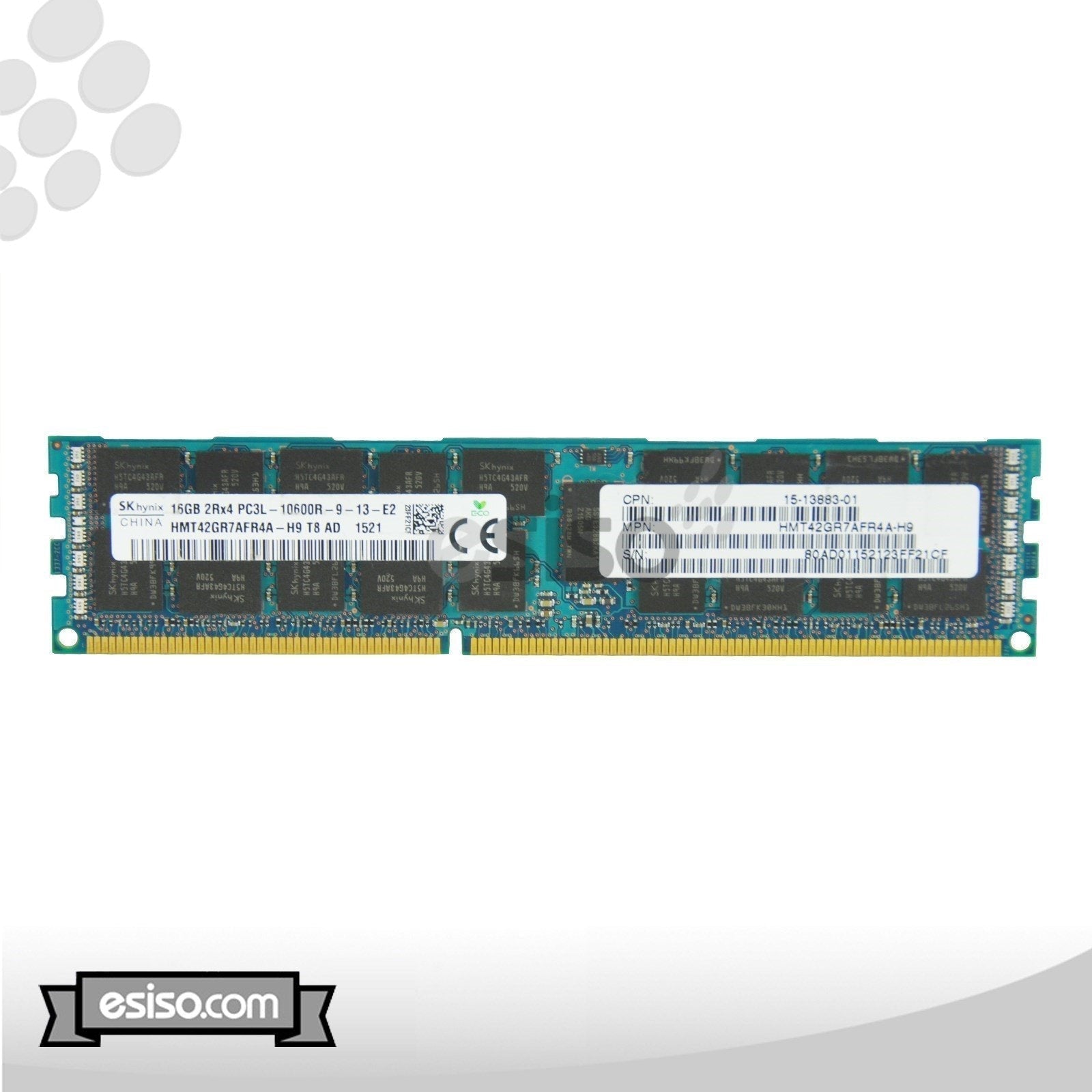 HMT42GR7AFR4A-H9 HYNIX 16GB 2RX4 PC3L-10600R 1.35V MEMORY MODULE (1x16GB)