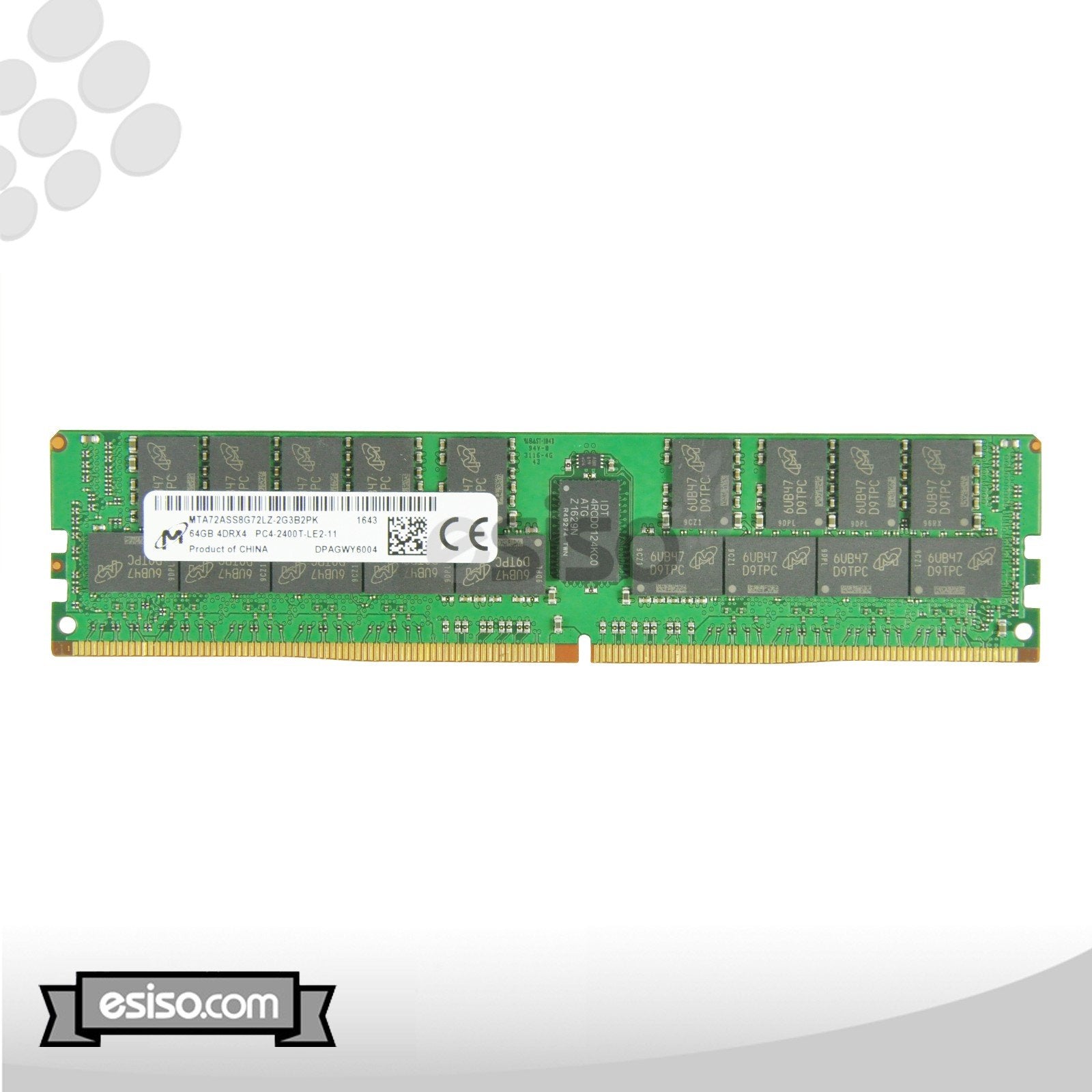 MTA72ASS8G72LZ-2G3 MICRON 64GB 4DRX4 PC4-2400T DDR4 MEMORY MODULE (1X64GB)