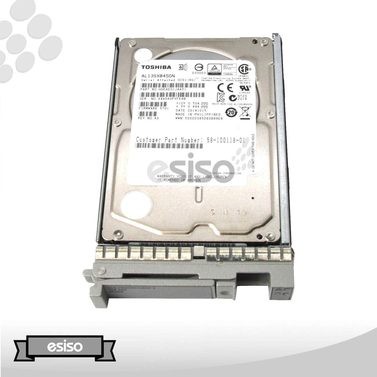 UCS-HD450G15KS2-E AL13SXB450N CISCO 450GB 15K 6G SFF 2.5" SAS HARD DRIVE