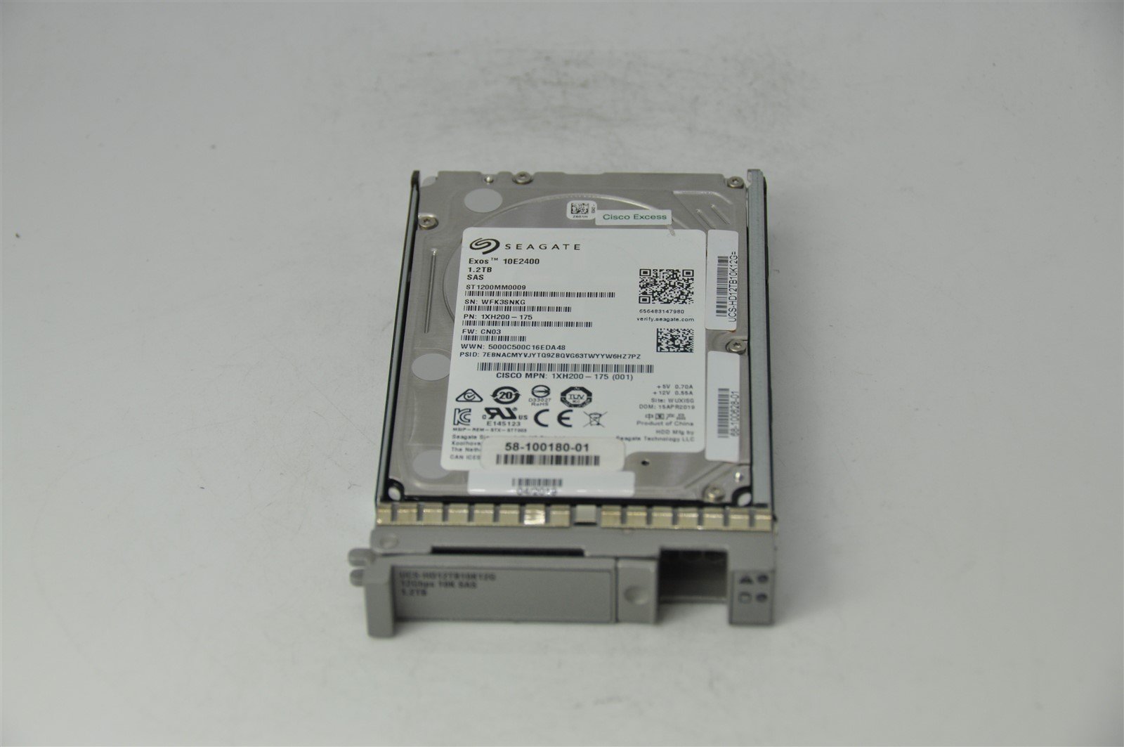UCS-HD12TB10K12G 58-100180-01 ST1200MM0009 CISCO 1.2TB 10K 12G SFF 2.5" SAS HDD