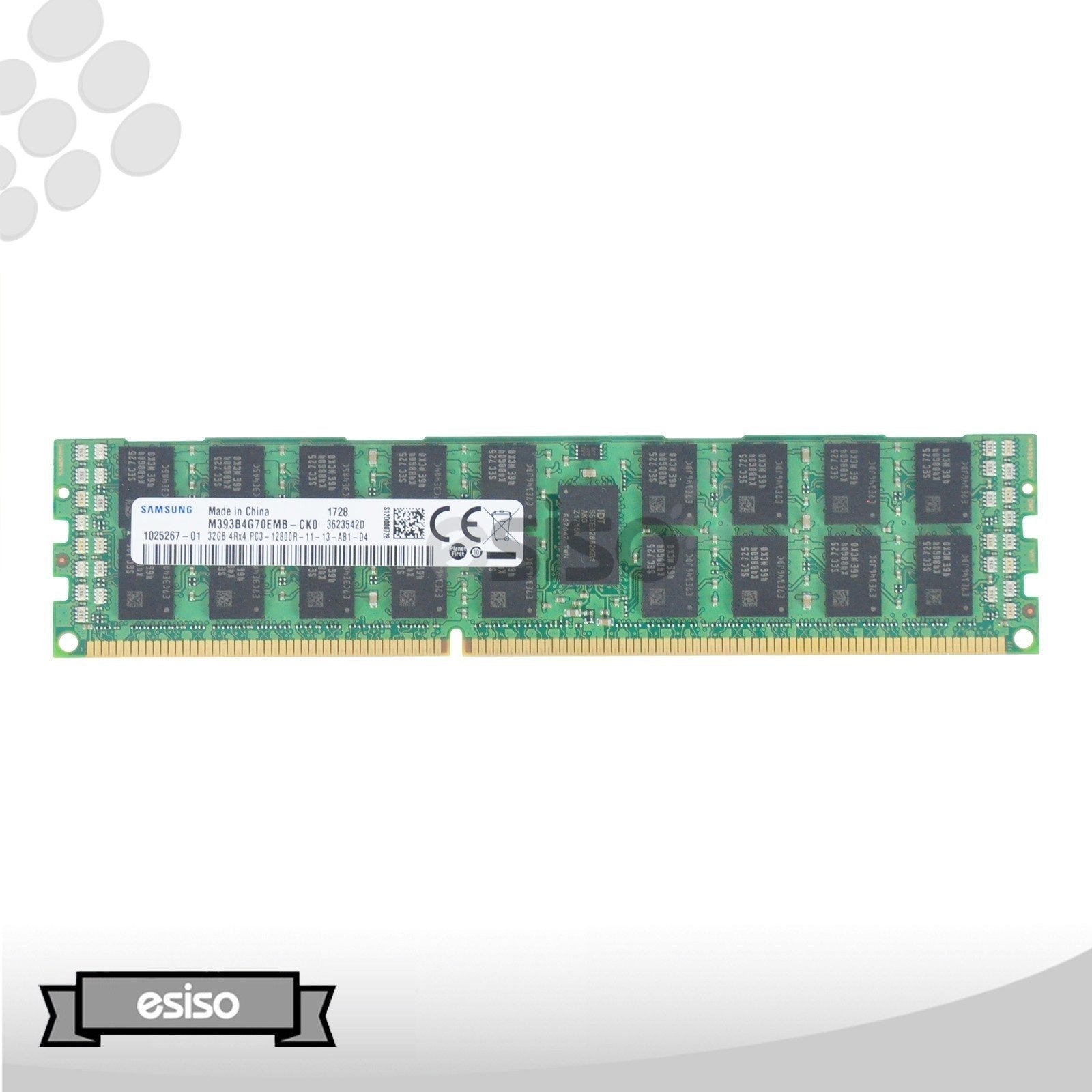 M393B4G70EMB-CK0 SAMSUNG 32GB 4RX4 PC3-12800R MEMORY MODULE (1x32GB)