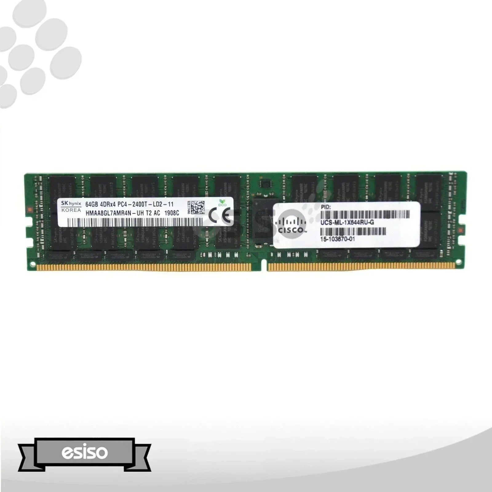 15-103670-01 HMAA8GL7AMR4N-UH CISCO 64GB 4DRX4 PC4-2400T DDR4 MEMORY (1x64GB)