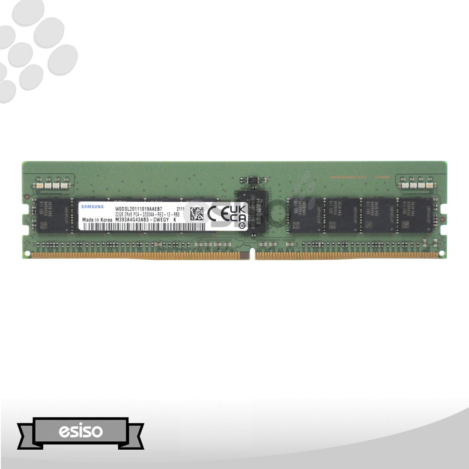 M393A4G43AB3-CWE SAMSUNG 32GB 2RX8 PC4-3200AA DDR4 MEMORY MODULE (1x32GB)