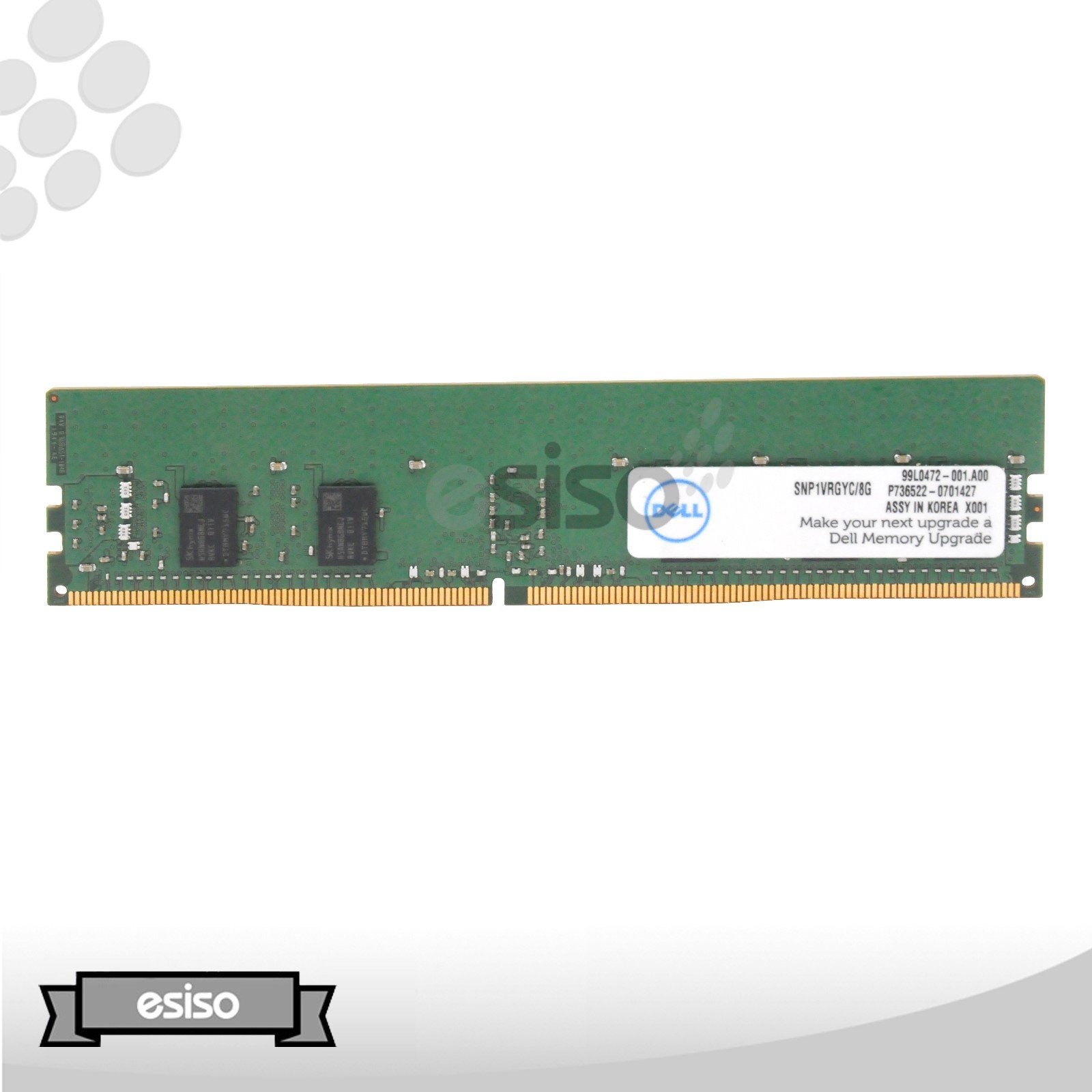 SNP1VRGYC/8G HMA81GR7CJR8N-VK DELL 8GB 1RX8 PC4-2666V DDR4 MEMORY MODULE (1x8GB)
