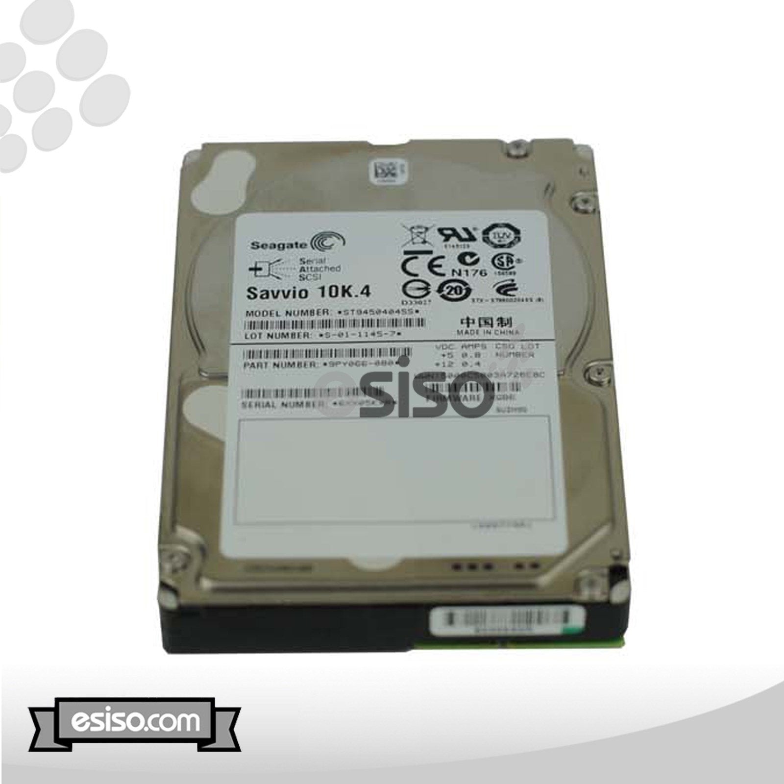ST9450404SS SEAGATE SAVVIO 450GB 10K 6G SFF 2.5" SAS ENTERPRISE HARD DRIVE